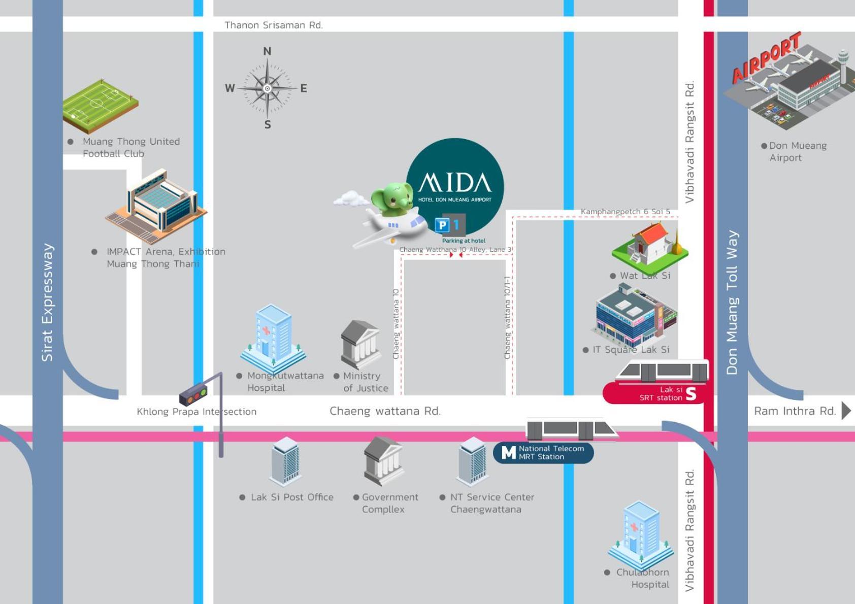 Mida Hotel Don Mueang Airport Bangkok Exterior foto